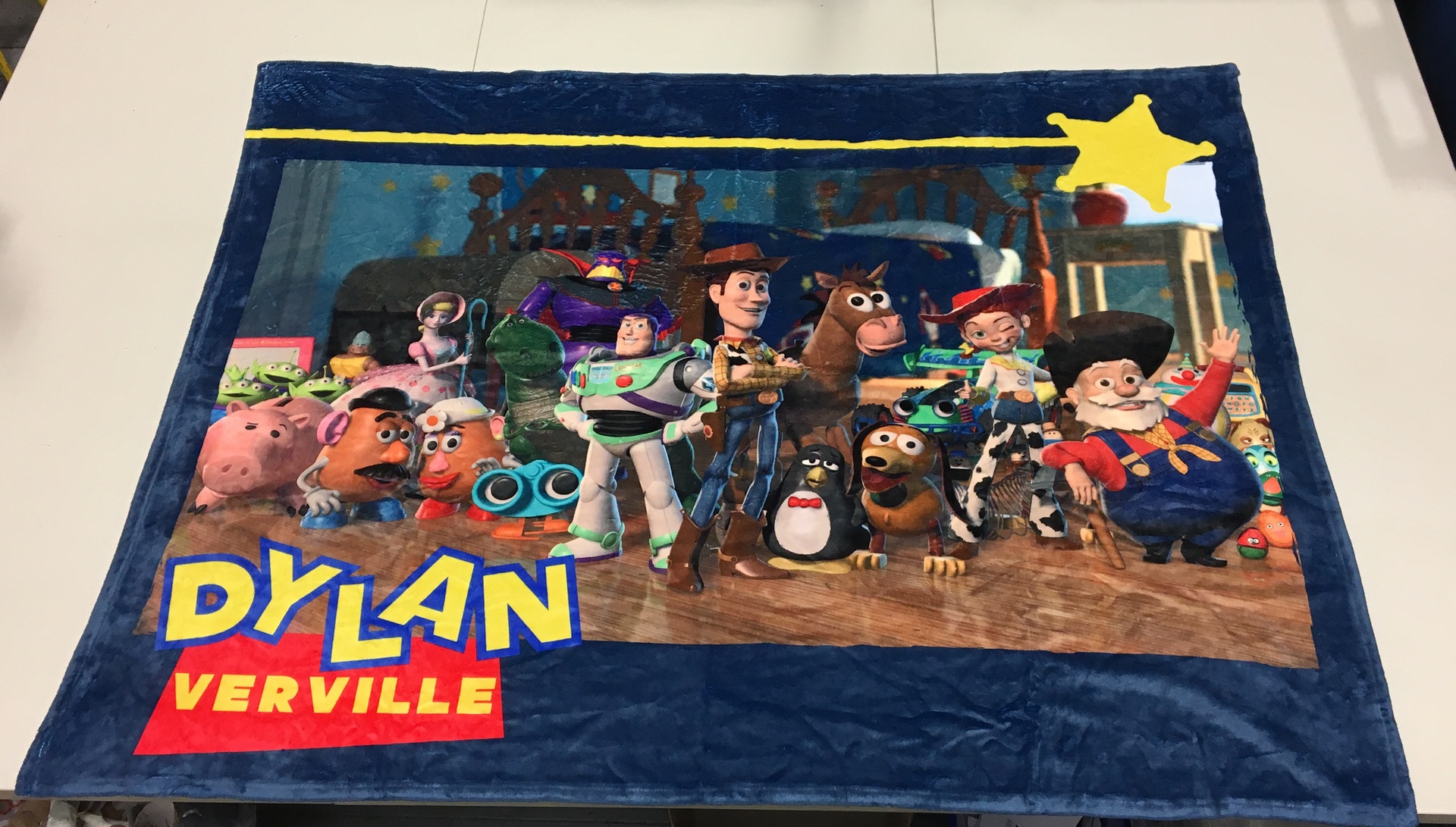 Couverture sublimée verso «Toys Story» - Broderie ML